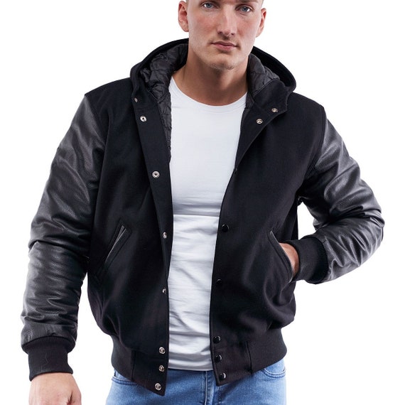 Mens Varsity Jacket Wool Body Genuine Leather Arms Letterman Jacket College Varsity Jackets Etsy Ireland