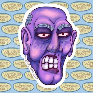 Half-Dead Larry sticker | Half-Dead Larry decal | illustrated cartoon sticker
