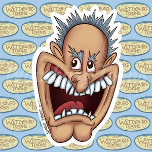 Jimothy Trident sticker | Jimothy Trident decal | illustrated cartoon sticker