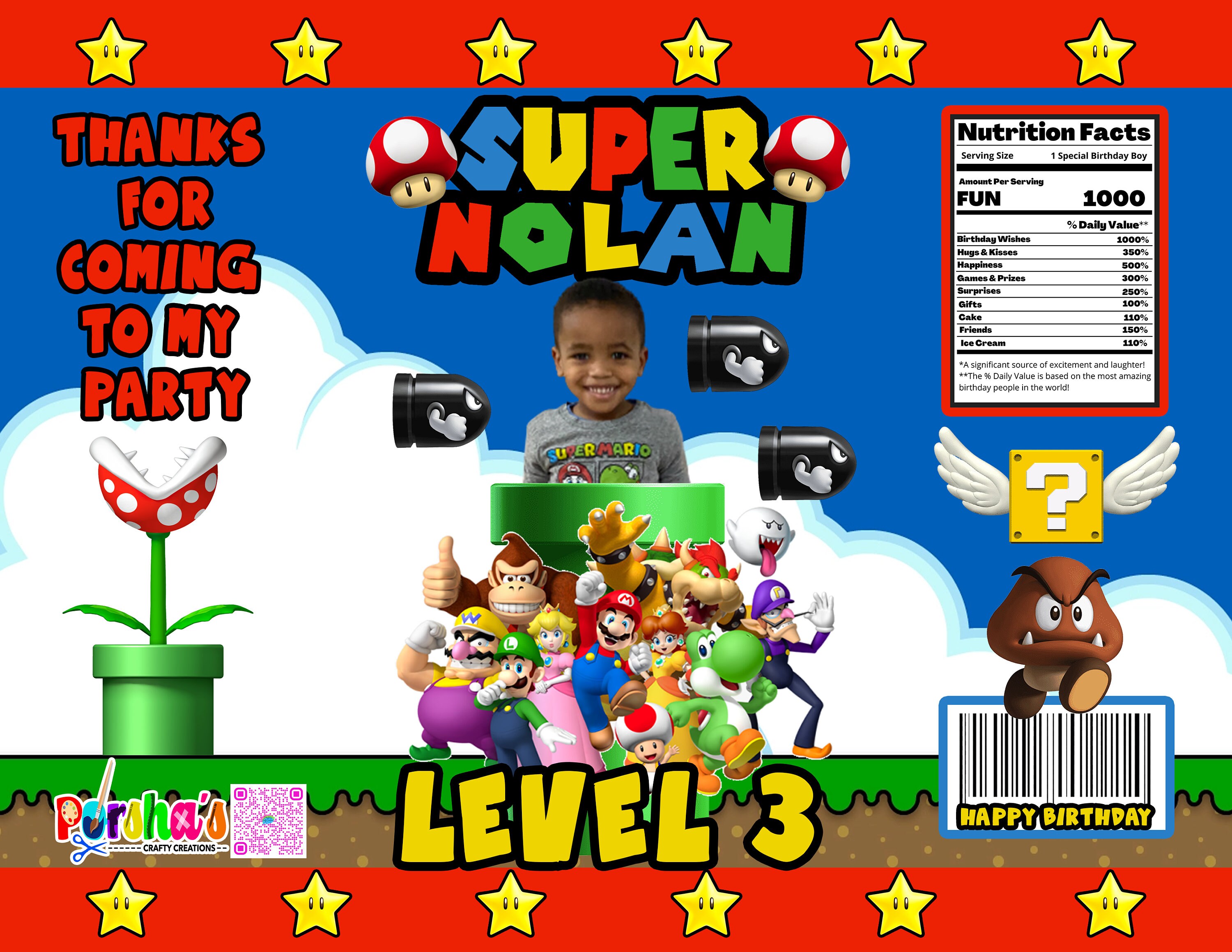 Video Gamer Chip Bag Template Party Favors Digital Download Kids Party video-gamer-chip-bag-template-party-favors-digital-download-kids-party