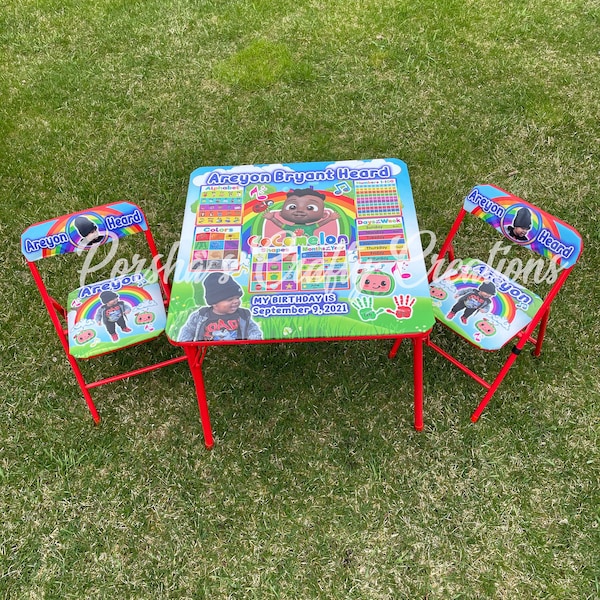 Kids Table and Chair Set Personalized Etsy