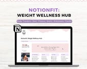 Notion Template, Notion Planner, Weight Loss Tracker, Fitness Notion Planner, Wellness Planner, Meal Planner, Diet Tracker, Fitness Tracker