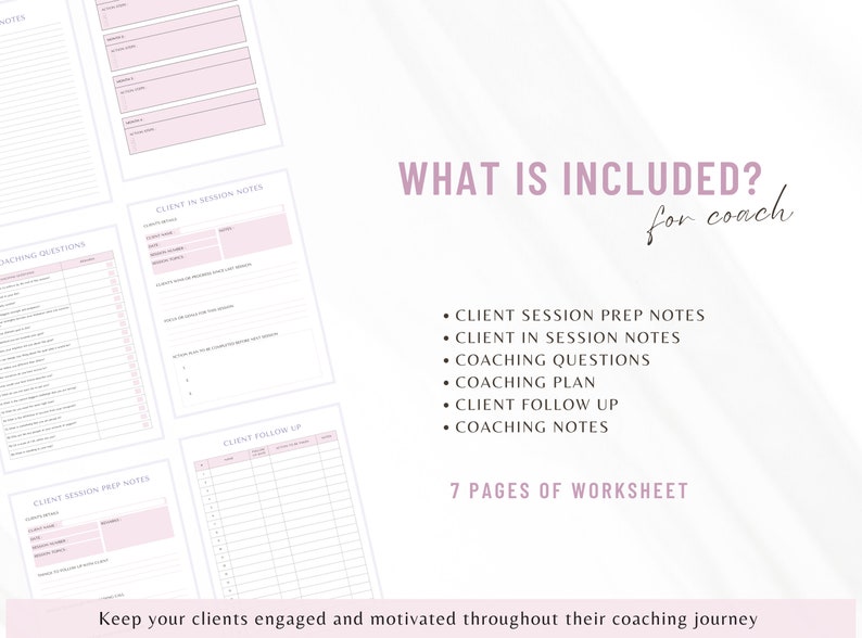 Coaching Session Worksheets Coaching Worksheet Templates Coaching ...