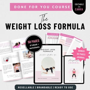 Weight Loss Guide Done For You Coaching Program Brandable| Fitness ebook for Weight Loss Coach, Fitness Coach, Health Coach, Wellness Coach image 1