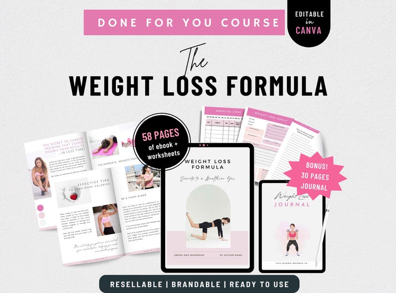 Weight Loss Guide Done For You Coaching Program Brandable| Fitness ebook for Weight Loss Coach, Fitness Coach, Health Coach, Wellness Coach image 1