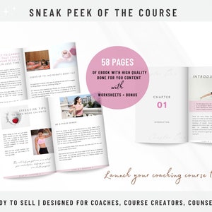 May include: A sneak peek of a coaching course with 58 pages of high-quality content, worksheets, and a bonus. The course includes chapters on the secret to cardio training, effective tips to burn more calories, and exercise to incinerate body fat. The course is ready to sell and designed for coaches, course creators, and counselors.