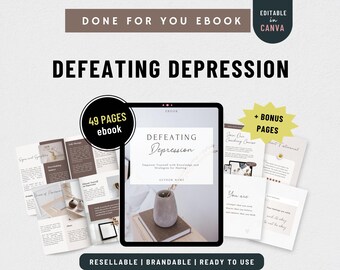 PLR ebook Template Canva Editable for Coaches| Done For You Mental Health ebook| Resell Rights Digital Product| Life Coaching Tools