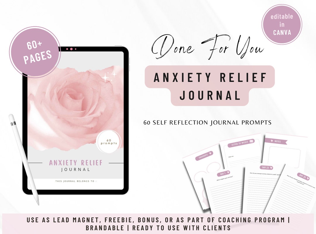 Done for You Anxiety Journal Prompts for Life Coach Brandable Coaching ...