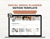 Social Media Planner Notion Template| Content Organizer for Creators, Influencers, Small Business| Content Planner