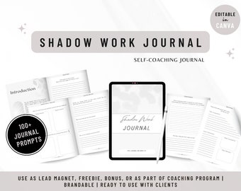 Shadow Work Journal Done for You| Brandable Coaching Tools| Journal Prompts for Life Coach| Mental Health Journal, Inner Child Healing