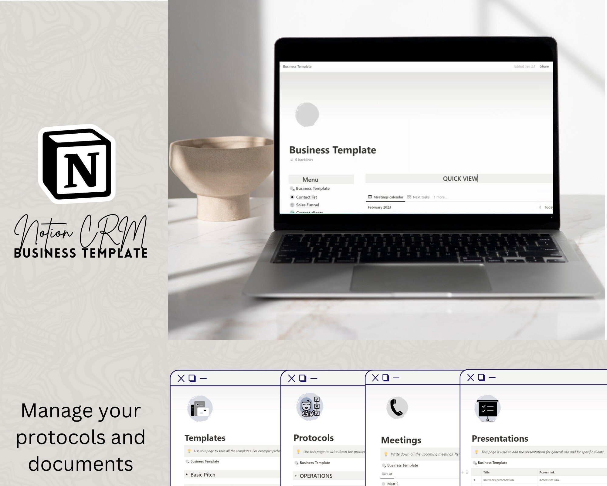Powerful Notion CRM Template for Small Businesses, Entrepreneurs, and ...
