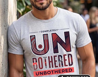 Unbothered Sublimation Design PNG | Geometric Quote Digital Download for T-Shirts Streetwear Mugs Bags Gift Ideas