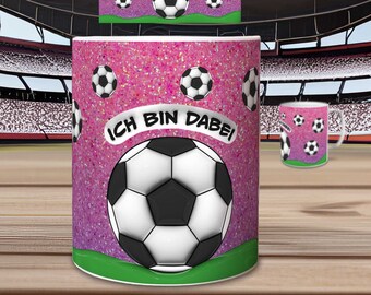 Football Mug Sublimation Print Template – I'm in the game saying | PNG Sublimation Download | Gift for football fans | Inflated football