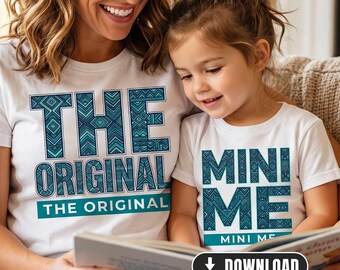 Mama & Mini Me Bundle – The Original | Sublimation PNG, Mother Daughter Set, Digital Download for T-Shirt, Mug