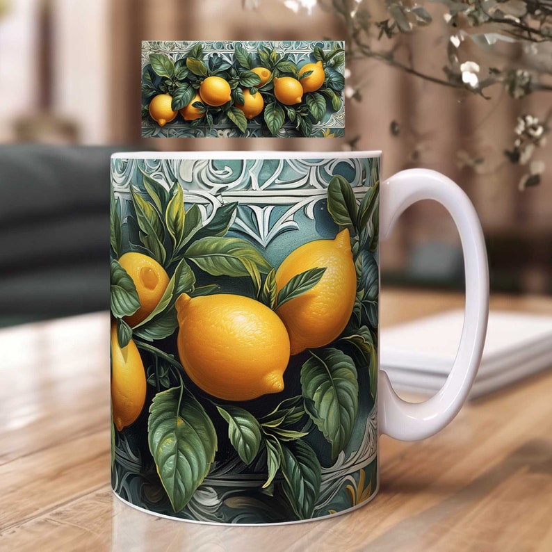 Dekorativ Amalfiküste Magnet - Zitronen Und Blumen Motiv Mediterran