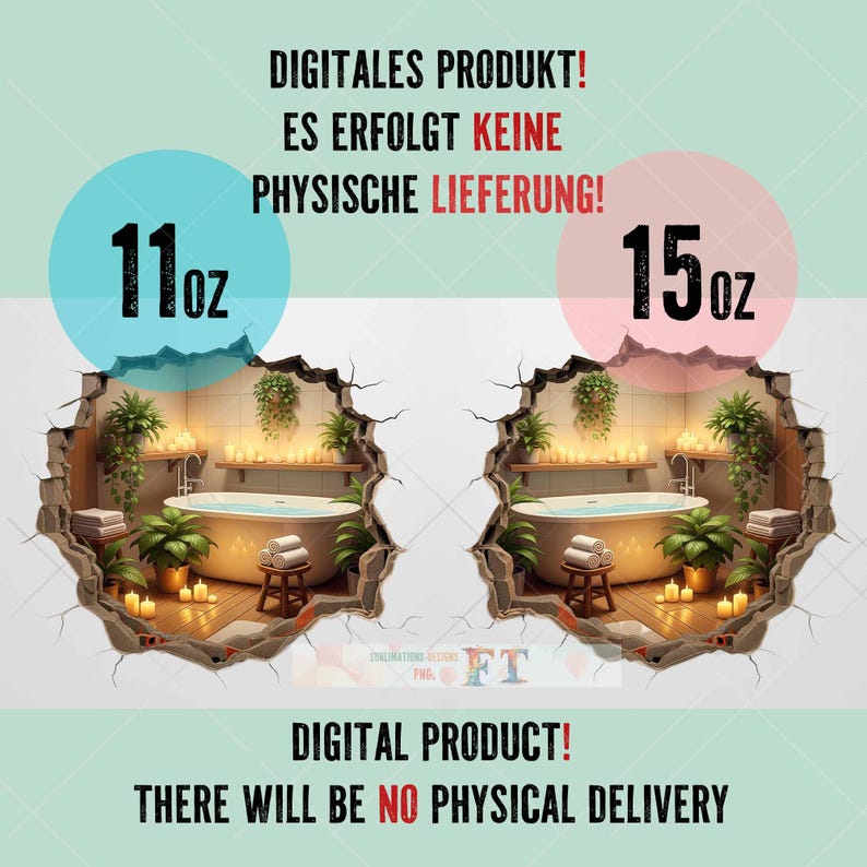 Geeignet für Sublimation auf 11oz und 15oz Tassen – perfekt für DIY-Projekte, individuelle Geschenke oder als Eyecatcher in deinem Print-on-Demand-Shop.