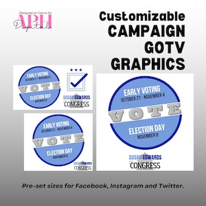 Social Media Graphic Templates for Political Campaign GOTV