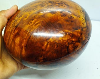 Handmade Thuya Burl Wood Jewelry Box – Moroccan Decorative Storage Keepsake