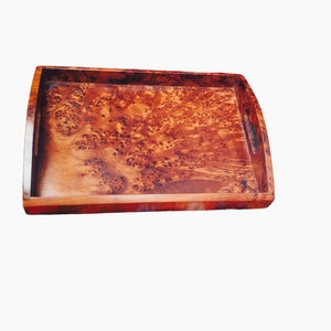 FAST SHIPPING DHL  –Rectangular Wooden Tray With Handles ; Decorative Wooden Tray, special gift , handmade  wooden tray