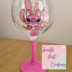 Disney Lilo And Stitch Gin & Tonic Balloon Glass Personalised Gift Any Name