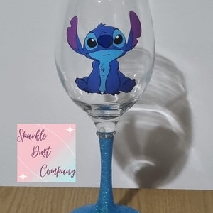 Stitch and Angel (Wine Glass)
