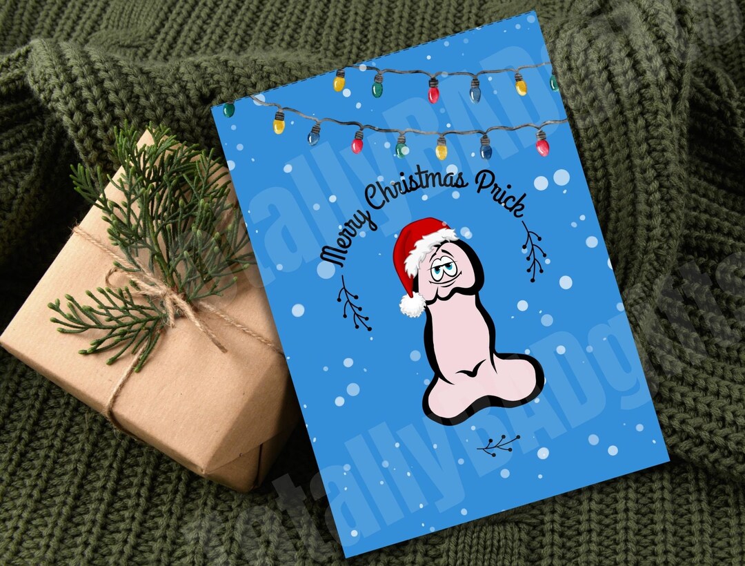 Printable White PRICK Christmas Card for the Prick in Your Life AND It ...