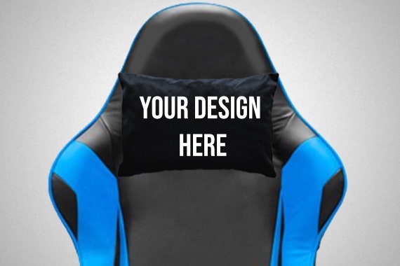 Custom Pillow for Gaming Chair Ɩ Personalized Gamer Headrest Ɩ