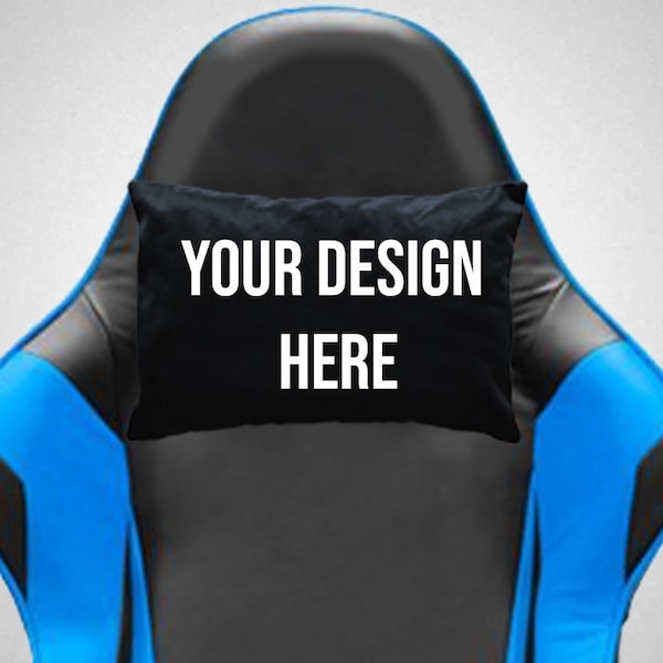 Almohada personalizada para silla de juegos Ɩ Reposacabezas de jugador personalizado Ɩ Cojín de soporte para el cuello Ɩ Regalo de Navidad Ɩ Decoración de la sala de juegos