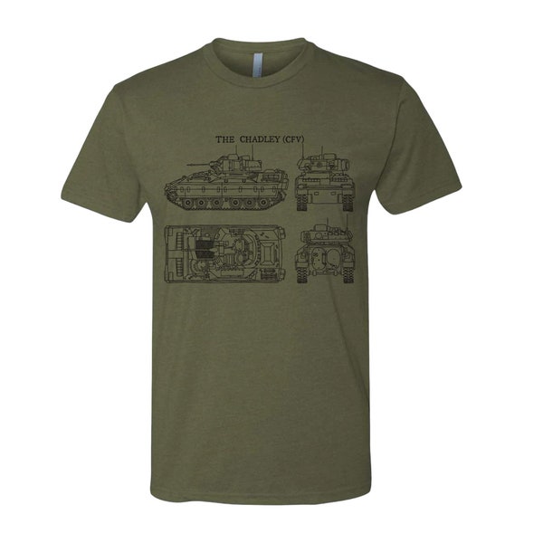 Gifts for Veteran The "Chadley" T-Shirt Bradley fighting vehicle T-shirt Tank shirt US military Military Inspired Keepsake Gift for dad