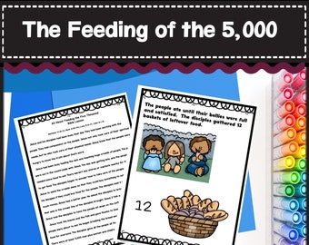 Feeding of the 5000 Bible Lesson: Sunday School Activity (Digital Download)