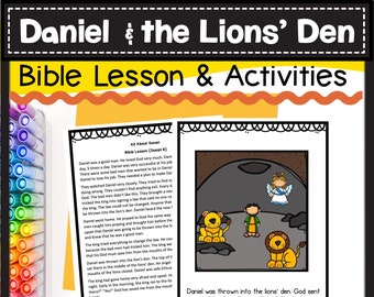 Daniel and the Lions' Den Bible Lesson & Activities (Digital Download)