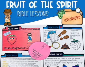 Fruit of the Spirit Bible Lessons: Kids Sunday School Activity (Printable)