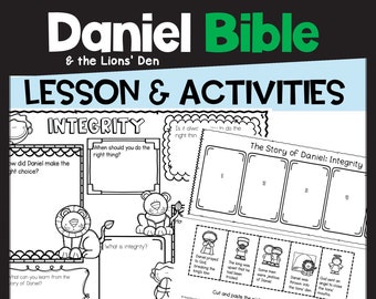 Daniel and the Lions Den Bible Lesson & Activities (Digital Download)