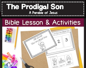 Prodigal Son Bible Lesson and Activities for Preschool and Kindergarten| Sunday School Lesson Plans | Parable Bible Lesson for kids