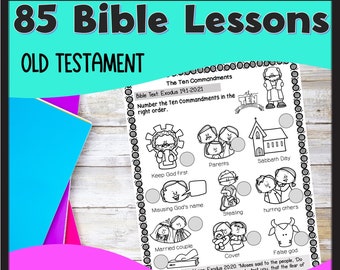 Old Testament Bible Lessons for kids  Preschool and Kindergarten Sunday School Bible Curriculum Homeschool Bible Class  Activities Coloring