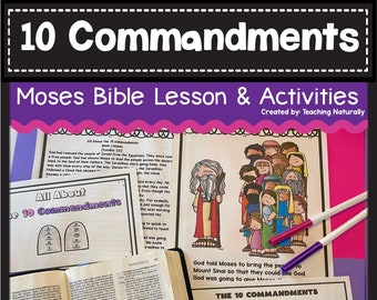 Moses and the 10 commandments Bible lesson and Activities for Kids The Ten Commandments Sunday School Bible Study Lesson Plan Old Testament