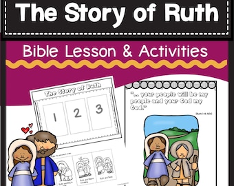 Ruth Bibel Geschichte Lesson: Druckbare Kinder-Aktivitäten (Digitaler Download)
