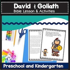 David und Goliath Bibellektion: Sonntagsschulaktivitäten (Digitaler Download)