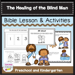 Jesus Healing the Blind Man Bible Lesson & Activities (Digital Download)
