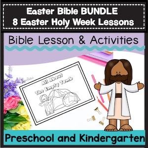 Easter Holy Week Bible Lessons & Activities Bundle (Digital Download)