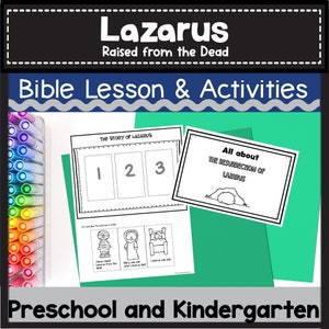 The Resurrection of Lazarus Bible Lesson for Kids Bible Stories for Preschool & Kindergarten Sunday School Curriculum Bible study activities