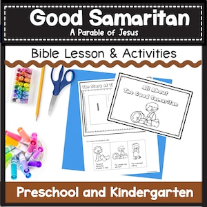 Good Samaritan Bible Lesson: Preschool & Kindergarten Activities (Digital Download)