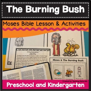 Moses and the Burning Bush Bible Lesson: Kids Study Resource (Printable)