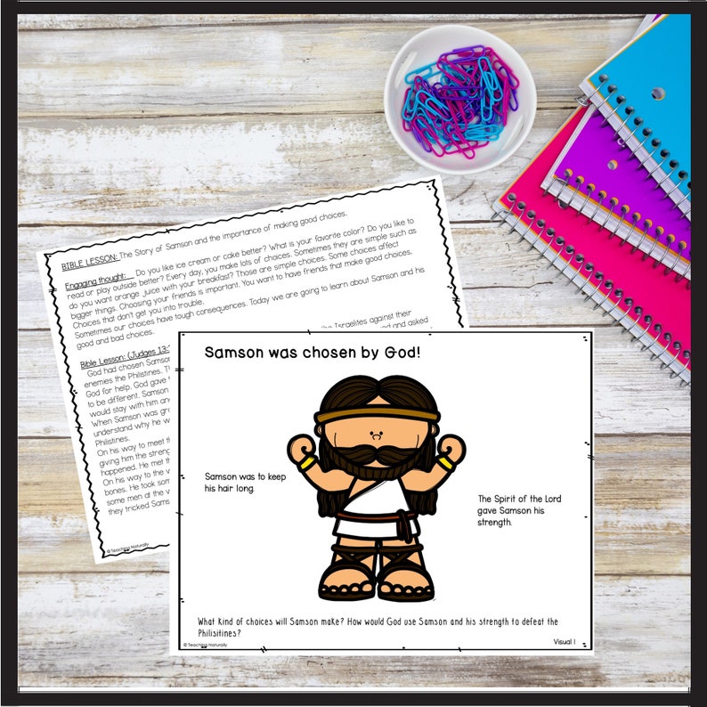 Samson Riddle Kids Activity Samson Bible Lesson & Activities: Good Choices, Grades 1-2 (digital ...