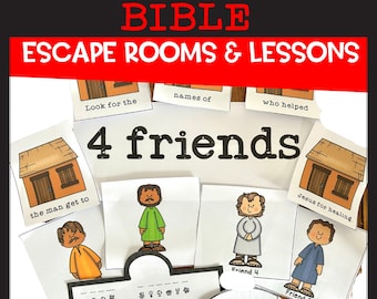 Bible Escape Room & Lessons: VBS curriculum Kids Bible Study (Printable)