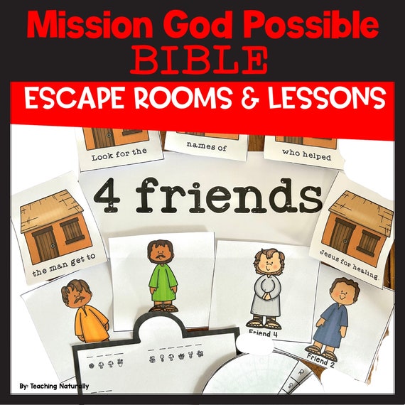 Bible Escape Room & Lessons: VBS curriculum Kids Bible Study (Printable)