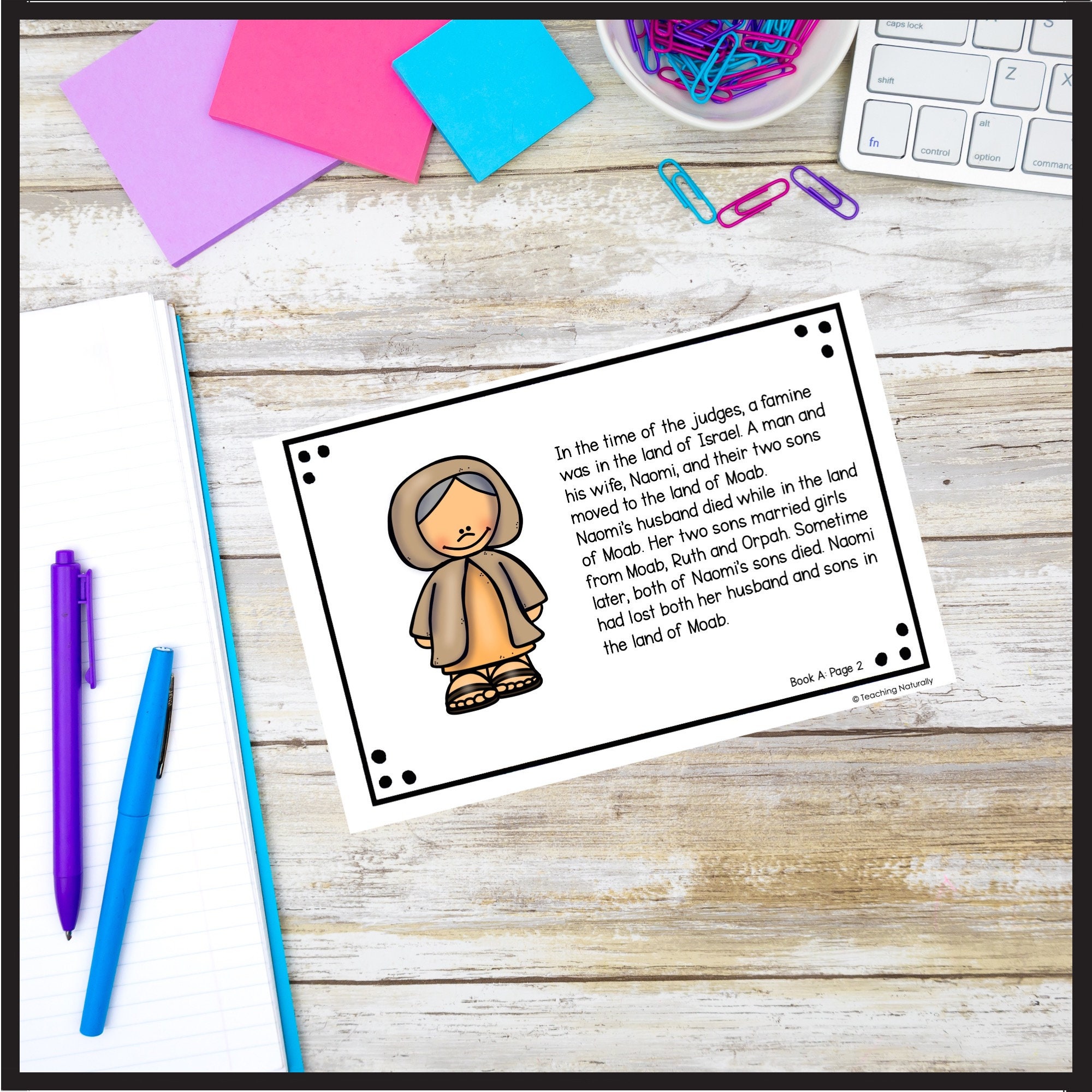 Ruth Bible Story Printable Booklet Bible Lesson for Kids Bible Craft ...