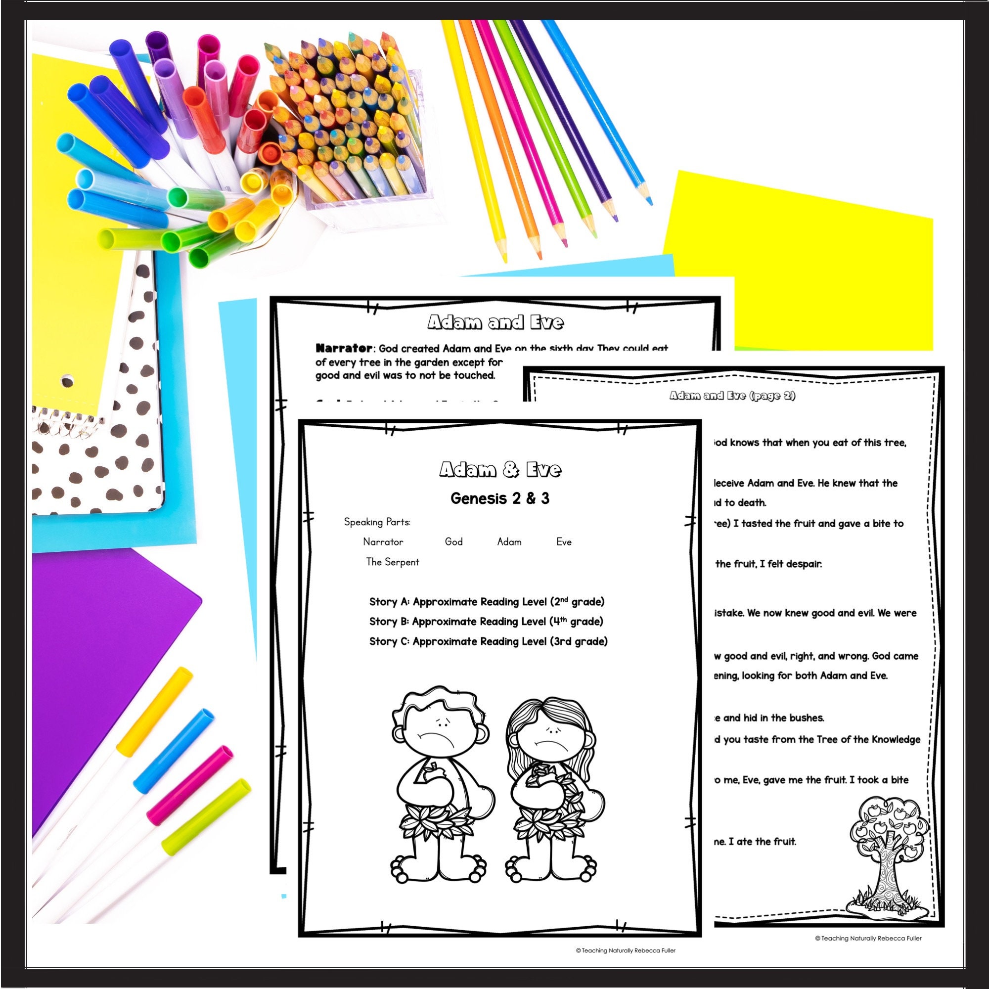 Adam & Eve Readers Theatre Script: Bible Story Activity (PDF Download ...