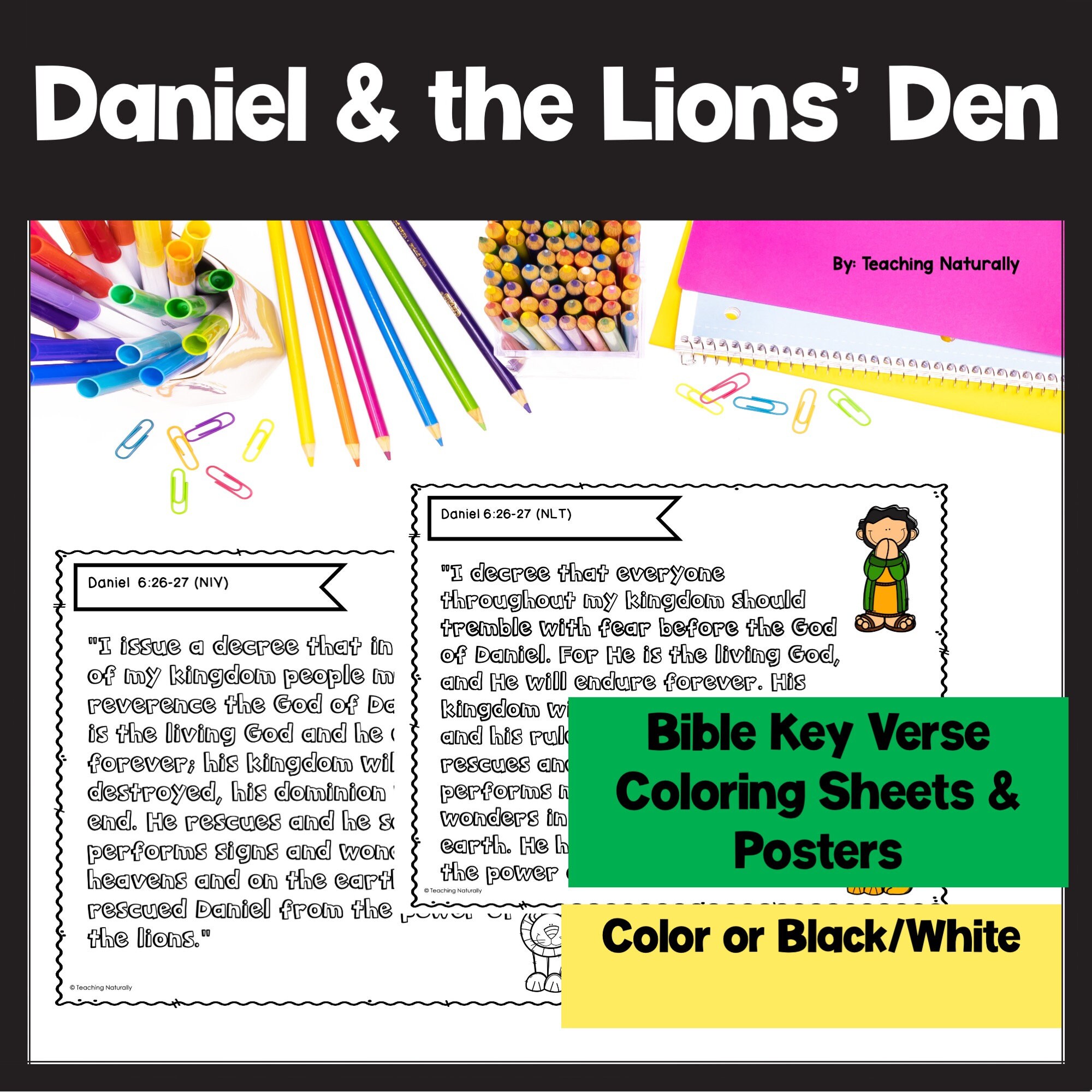 Daniel And The Lions Den Bible Lesson And Activities Kids Etsy daniel-and-the-lions-den-bible-lesson-and-activities-kids-etsy