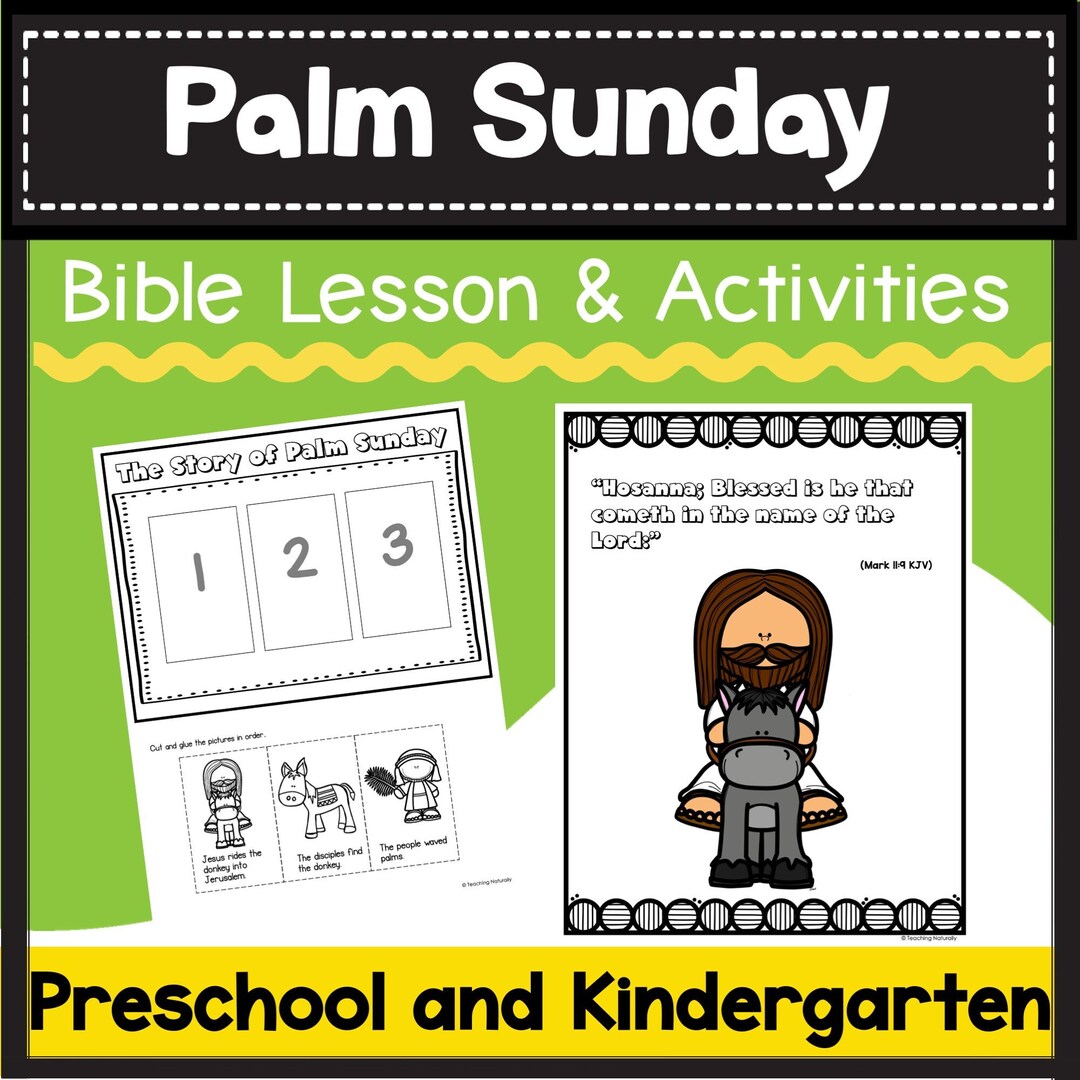 Palm Sunday Bible Lesson for Preschool & Kindergarten Sunday School ...